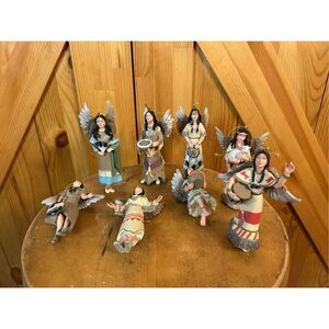 Set of 8 Native American Angel Christmas Ornaments Read
